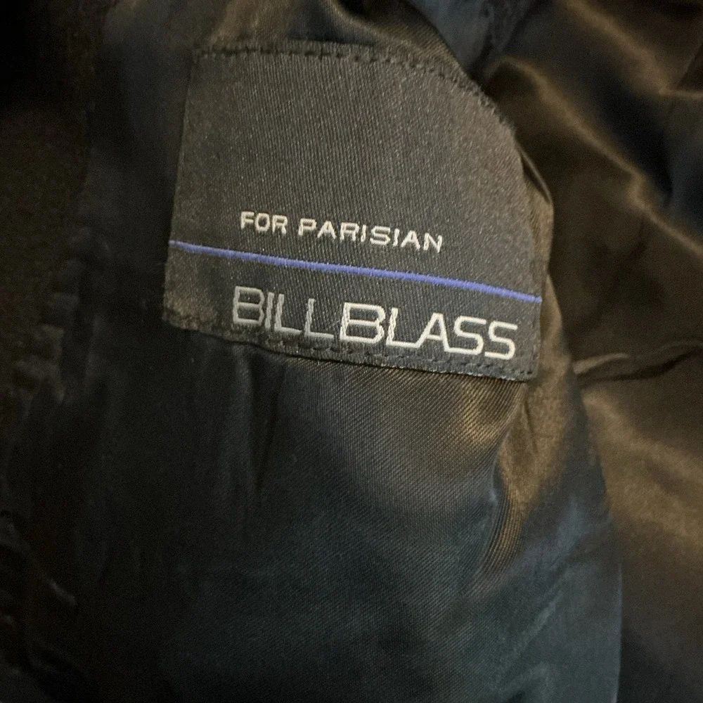 Bill Blass‎ Camel Hair Blazer Jacket Black Men's Size 46L Sports Coat Classic